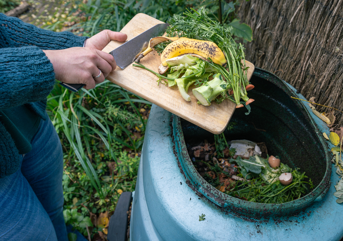 a compost bin can turn any biodegradable food scraps into nutrient-rich compost for your garden
